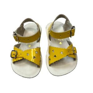 SaltWater Yellow Sweetheart Sandals 5